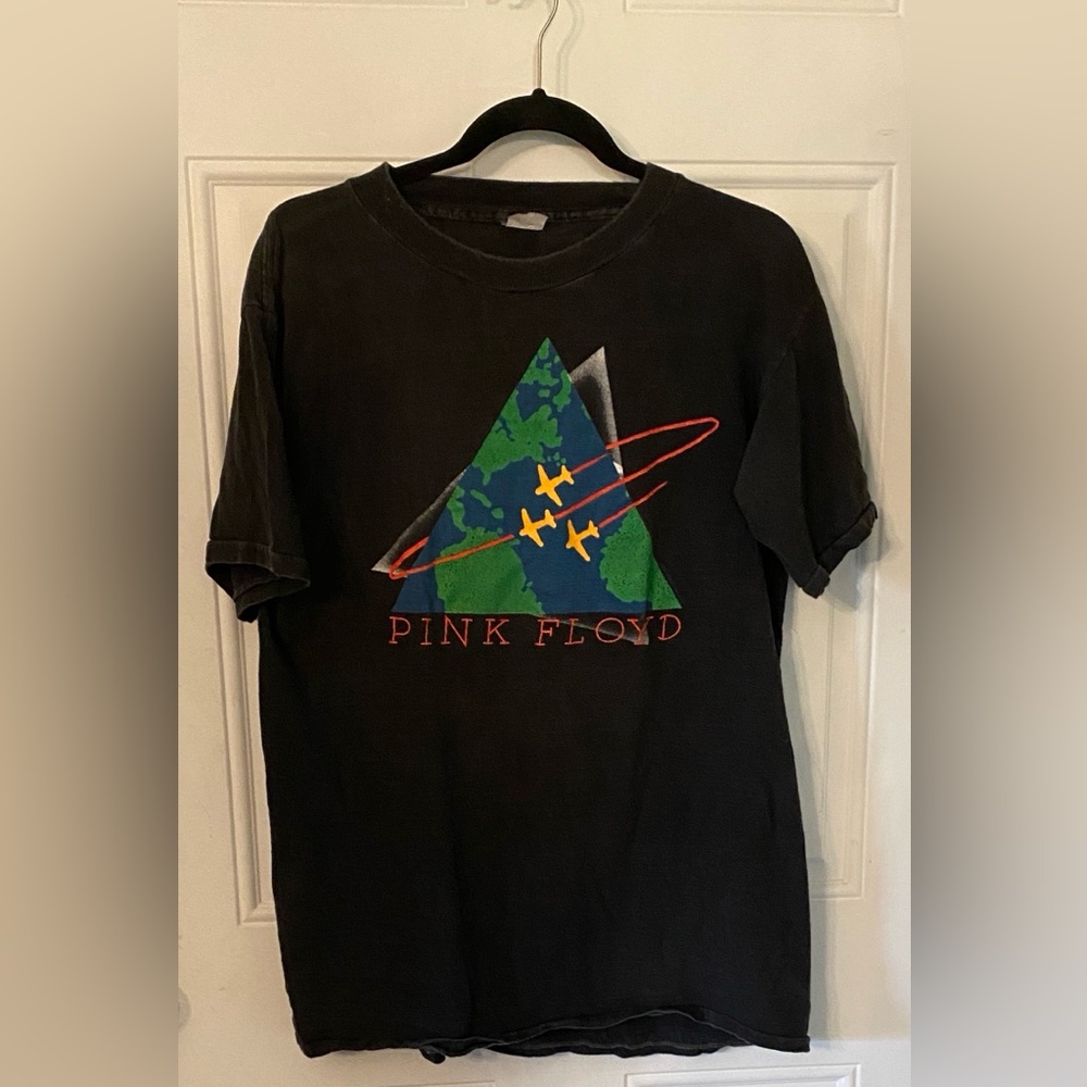 Vintage Pink Floyd Single Stitch 1987 Word Tour Dates T Shirt